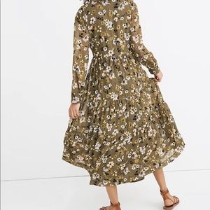 Madewell Wildblooms Olive Midi Dress